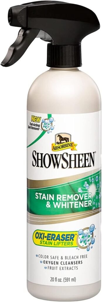 Absorbine ShowSheen Stain Remover  Horse Whitener, Oxi-Eraser Stain Lifters, 20oz