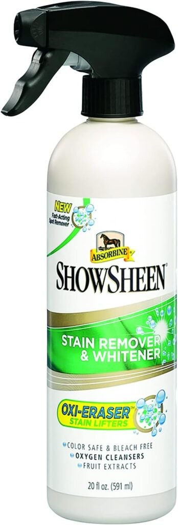 Absorbine ShowSheen Stain Remover  Horse Whitener, Oxi-Eraser Stain Lifters, 20oz