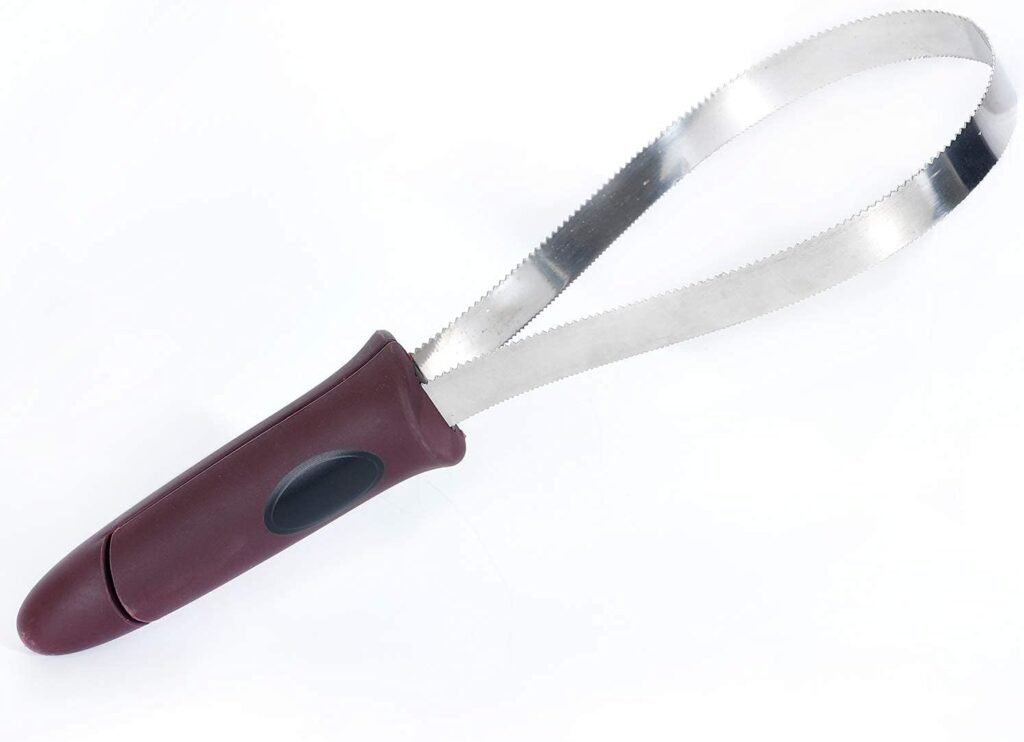 BOTH WINNERS Dual-Sided Shedding Blade with Stainless Steel Blade De-Shedding Tool for All Dog Coat Types- Soft Touch Grip (Burgundy)