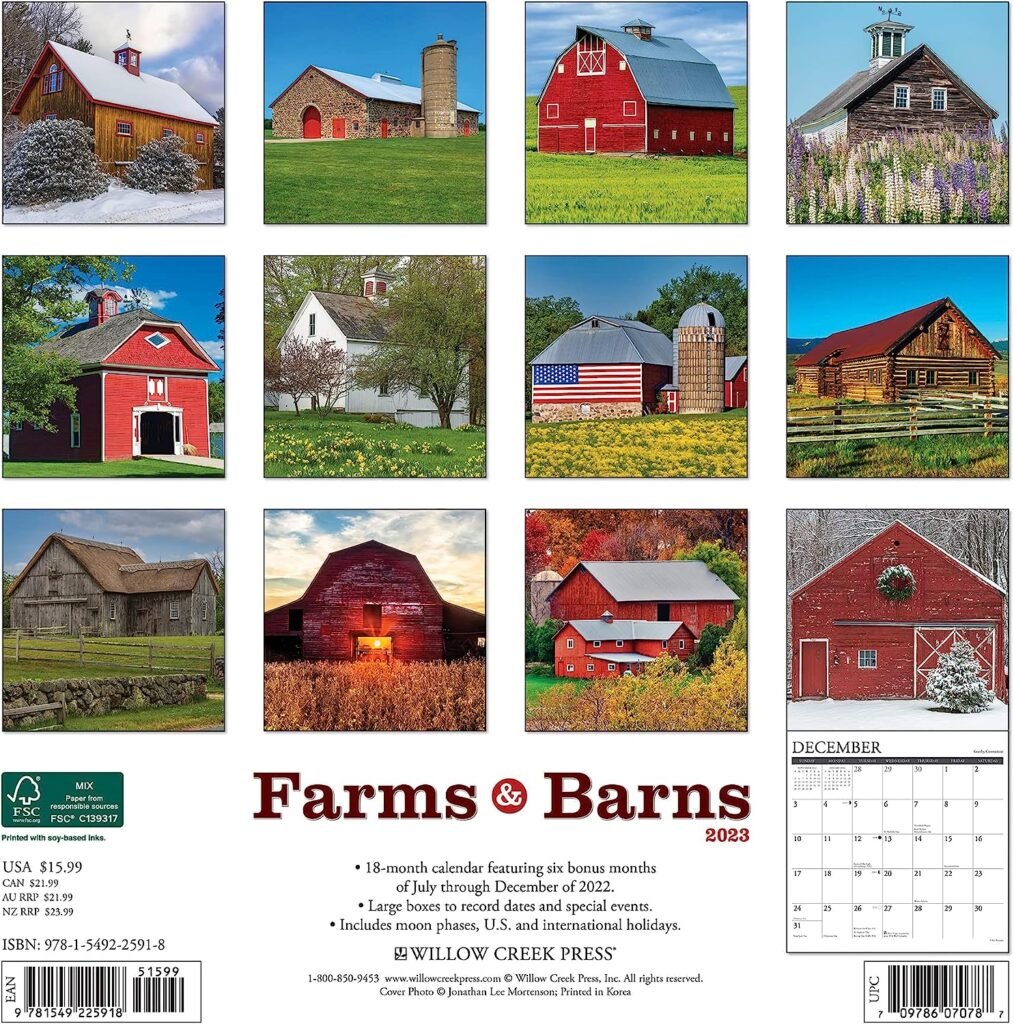 Farms  Barns 2023 Wall Calendar