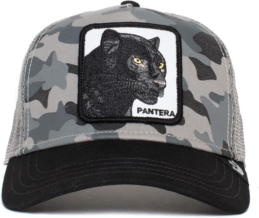 Goorin Bros. The Farm Unisex Spanish-Language Adjustable Mesh Trucker Hat, Grey (Pantera Negra), One Size