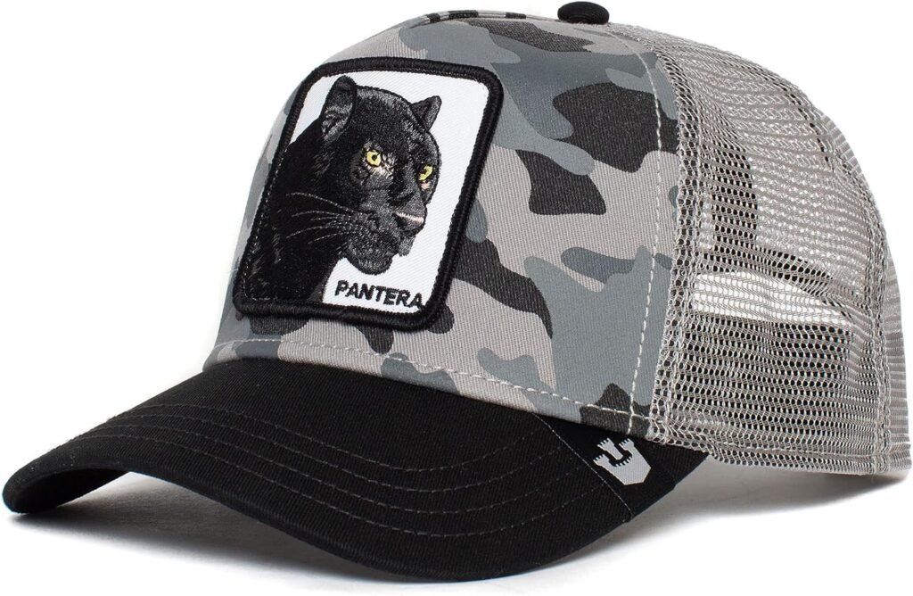 Goorin Bros. The Farm Unisex Spanish-Language Adjustable Mesh Trucker Hat, Grey (Pantera Negra), One Size