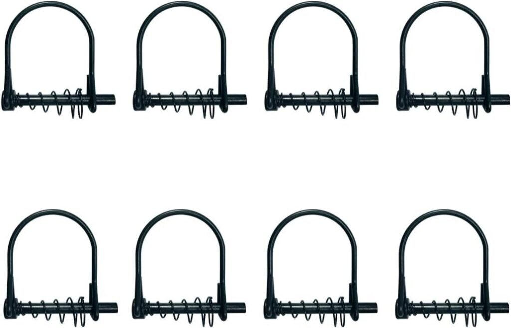 Highwild 8 Pack Silent Shaft Locking Pin with Spring - for Farm Lawn Garden - Hunting Stand Ladder Stands Safety