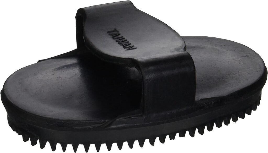 Horse  Livestock Prime 54056 054056 Soft Rubber Curry Brush for Horses, Black, Small