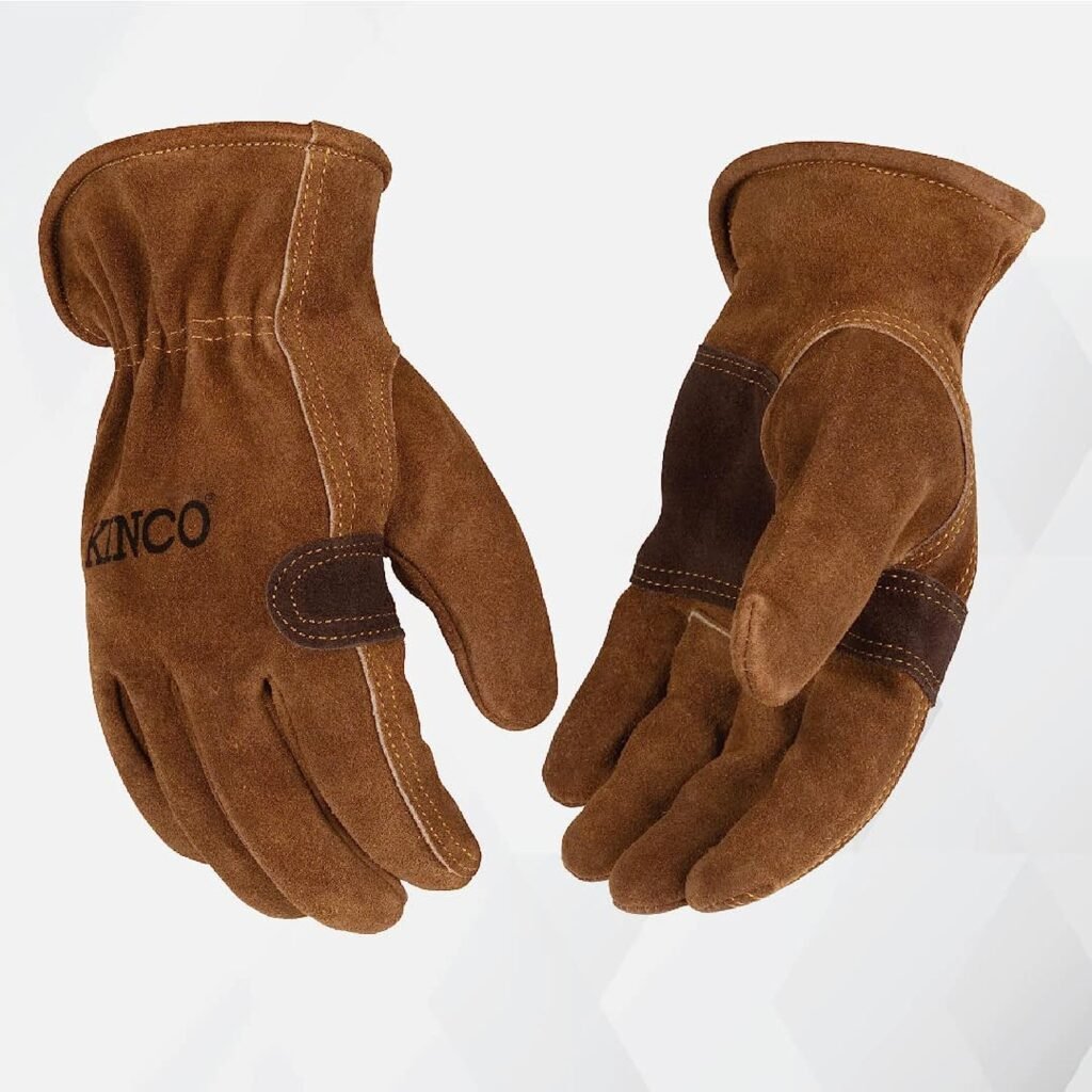 Kinco HydroFlector Water-Resistant Suede Cowhide Leather Fencing and Work Glove, Style 397P