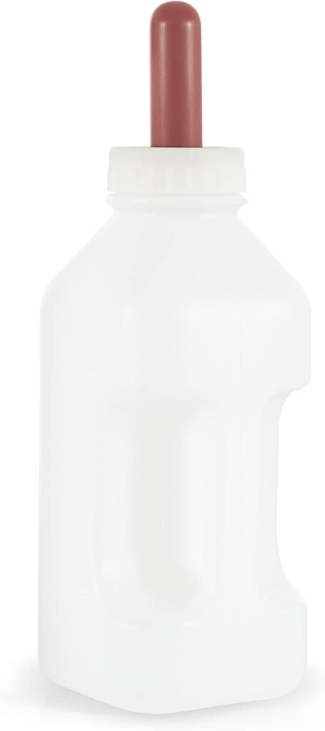 Tuff Stuff Products LBSH2 Screw Neck Nipple 2 Quart Capacity Calf Milk Feeding Bottle Feeder Accessory Farm Equipment with Handle